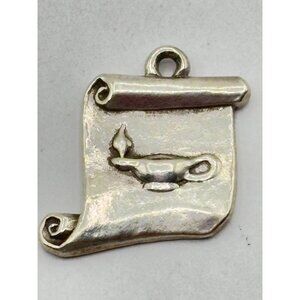 James Avery Sterling Silver 925 Retired Honor Roll Scroll Lamp Charm